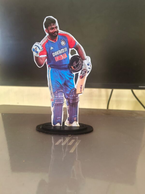 Personalized Cricket Player Miniature Standee - Image 2