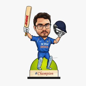 Personalised Cricketer Caricature